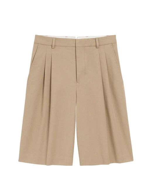 AMI Shorts Met Wijde Pijpen in het Natural voor heren