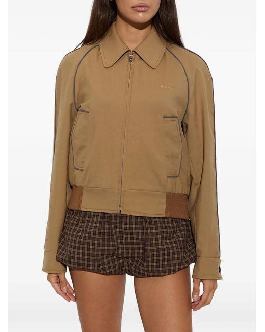 Marni Natural Wool Bomber Jacket