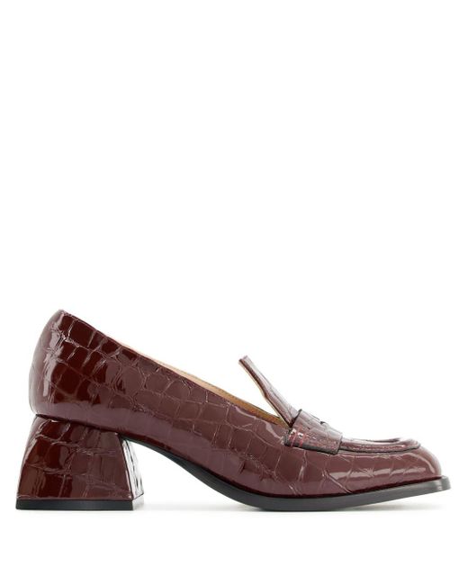 NODALETO Brown 50Mm Bulla Cara Loafers