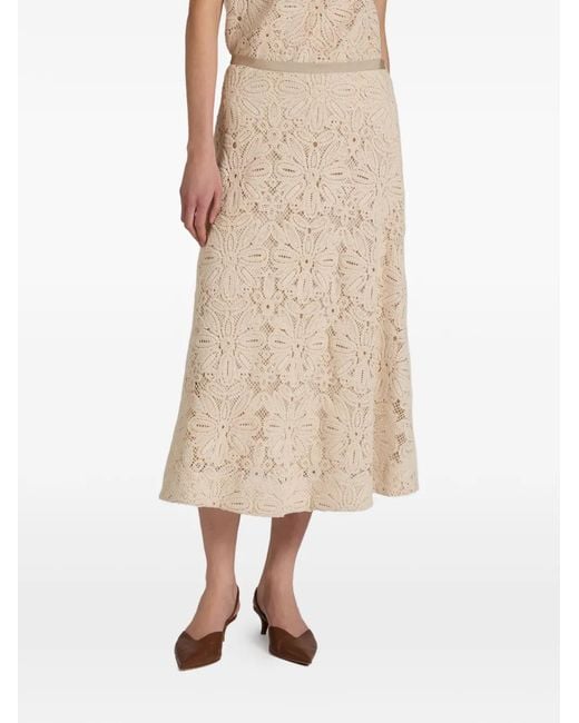 Slowear Natural Macramé Midi Skirt