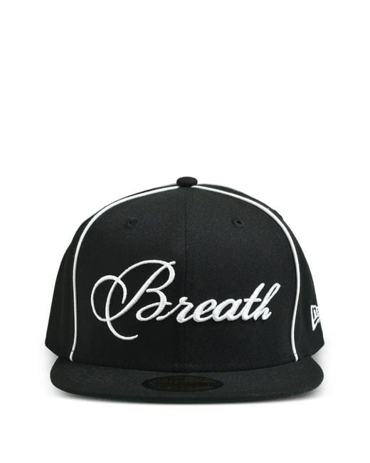 BREATH Black Piped Cap for men
