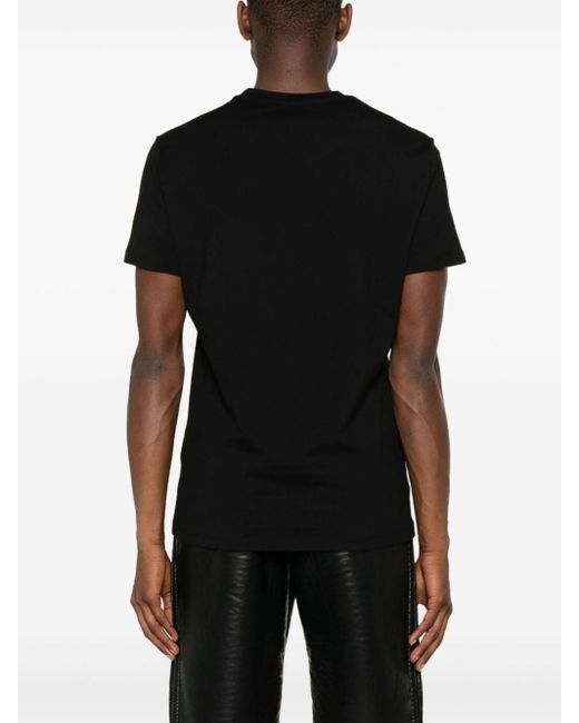 T-shirt en coton à logo appliqué Balmain pour homme en coloris Black