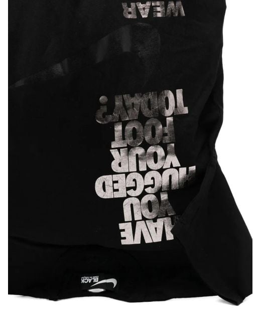 COMME DES GARÇON BLACK X Nike プリント ハンドバッグ Black