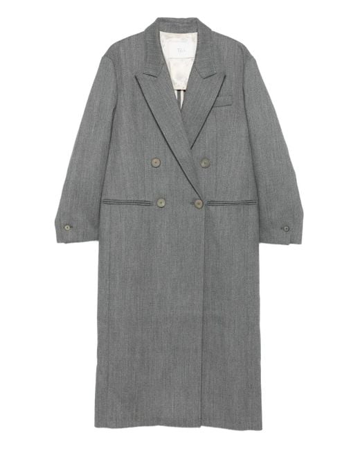 Tela Gray Doppelreihiger Mantel
