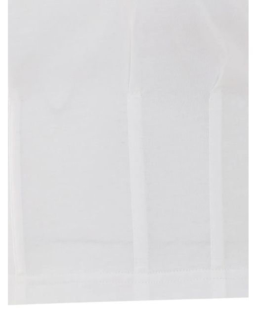Twinset White T-Shirt À Détail De Bustier Et Col Ras Du Cou