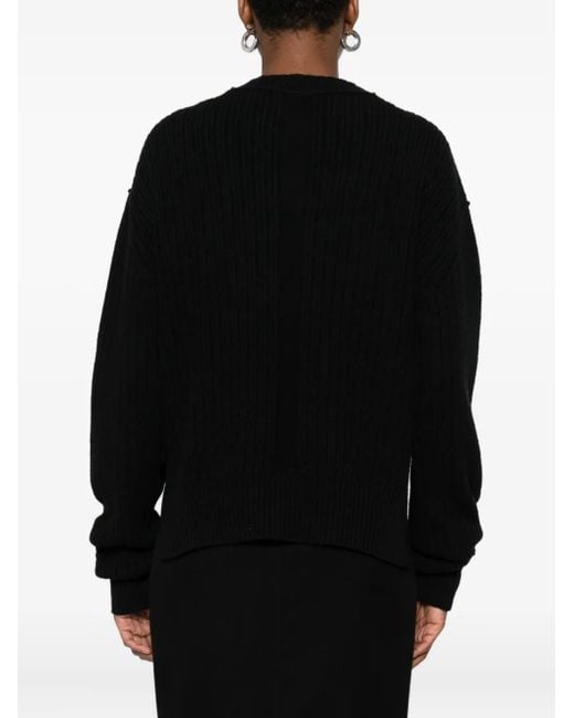 Rick Owens リブニット セーター Black