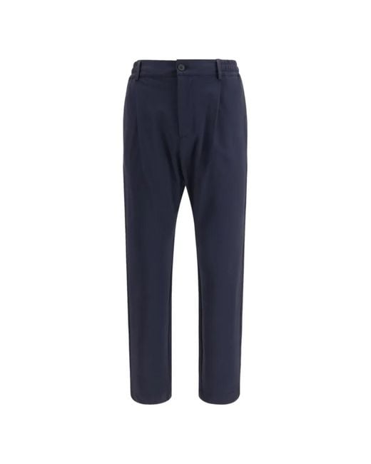 Cruna Blue Button Pleated Trousers for men