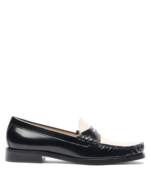 Stuart Weitzman Black Leather Loafers