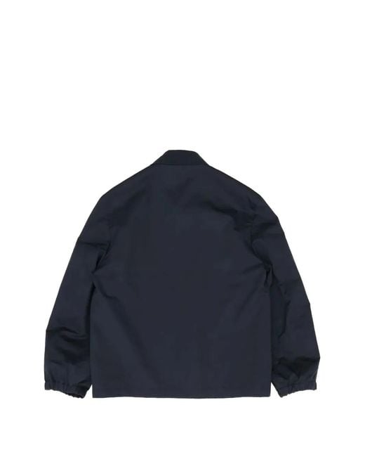 Jil Sander Blue Buttoned Shirt Jacket for men