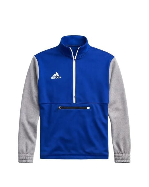 Adidas Blue Team Issue Zip Sweatshirt for men