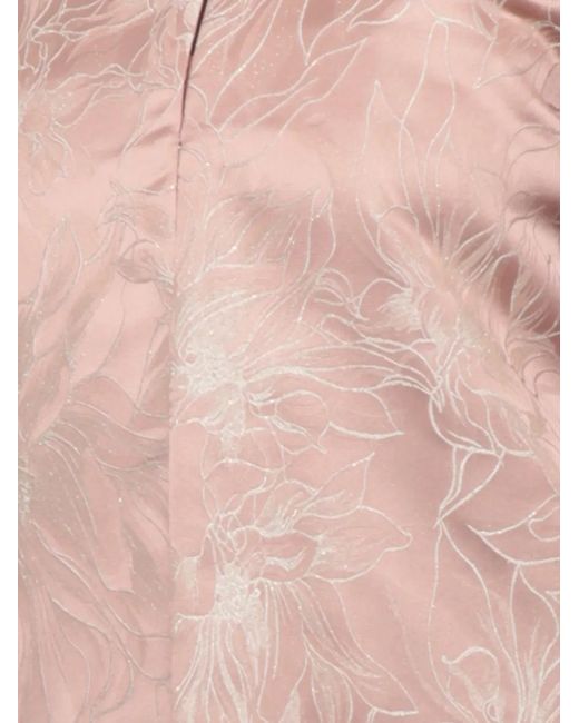 Emme Natural Floral-Embroidered Lurex-Detail Coat