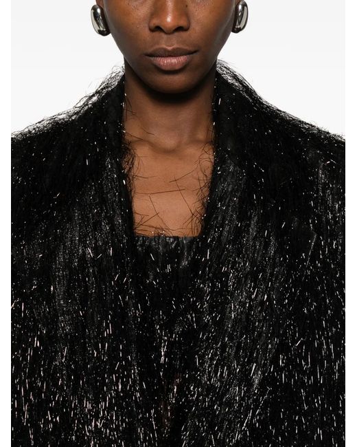 MEDEA Black Loose-Threads Coat