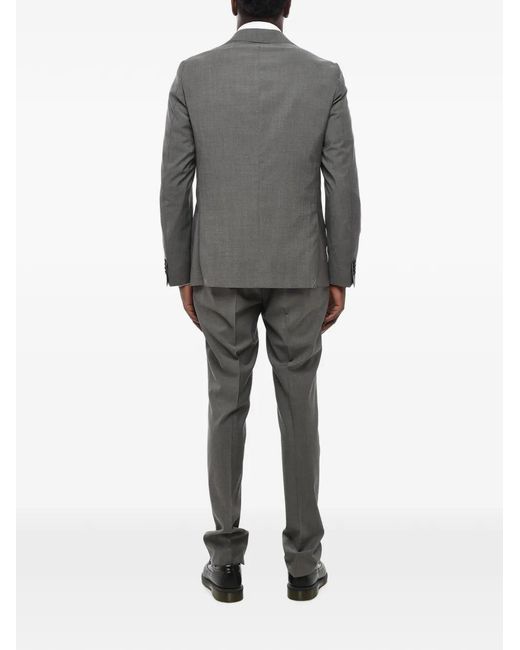 Corneliani Gray Single-Breasted Wool Suit for men