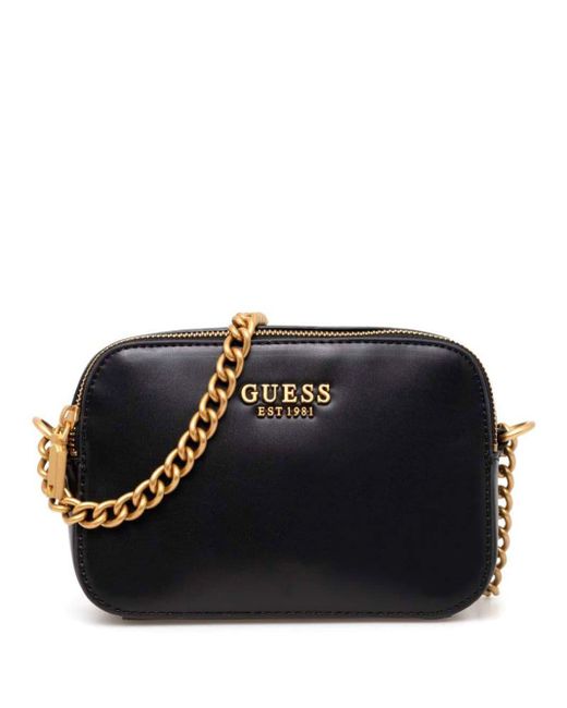 Guess Black Logo-lettering Crossbody Bag