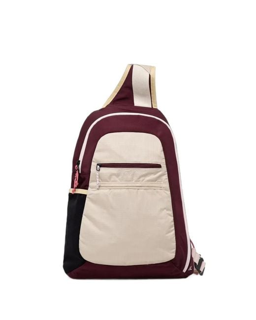 Peak Performance White Colour-Block Zip-Up Backpack