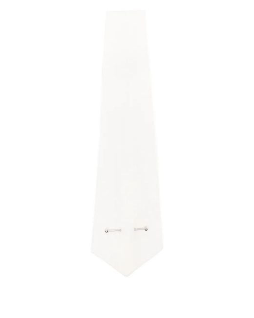 MEDEA White Krawatte Mit Piercing
