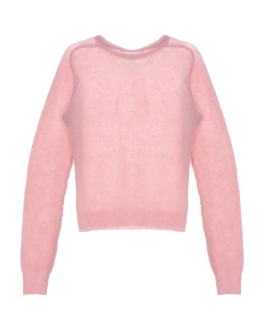 Auralee Pink Gestrickter Pullover