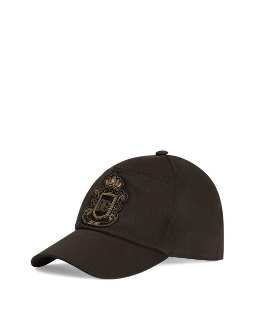 Dolce & Gabbana Brown Logo-Embroidered Cap for men
