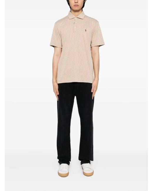 Polo Ralph Lauren Natural Logo-Embroidered Polo Shirt for men