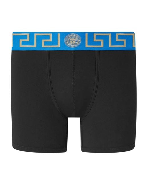 Versace Blue Medusa-Motif Elastic-Waistband Boxers for men