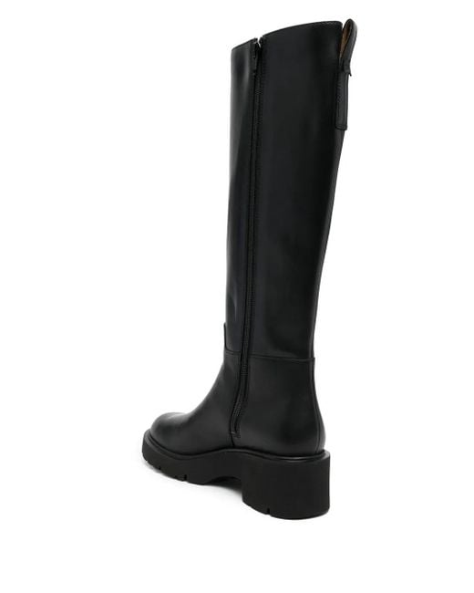 Camper Black Knee-Length Slip-On Boots