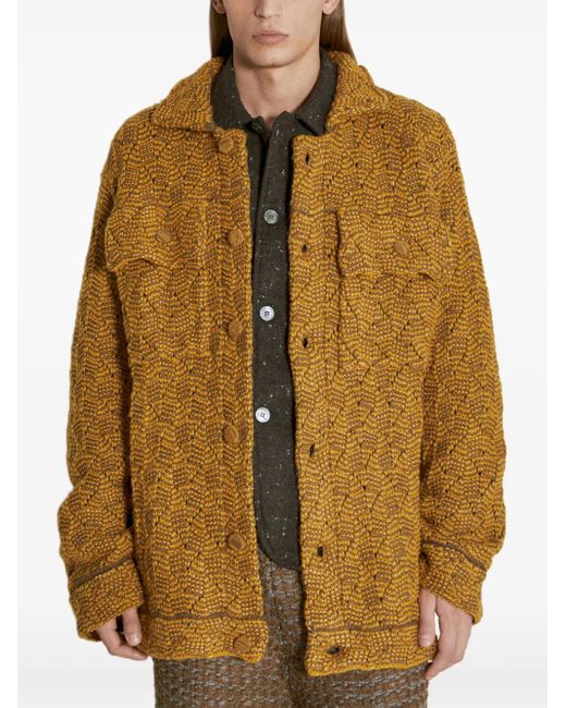 Isa Boulder Brown Puzzle Jacket for men