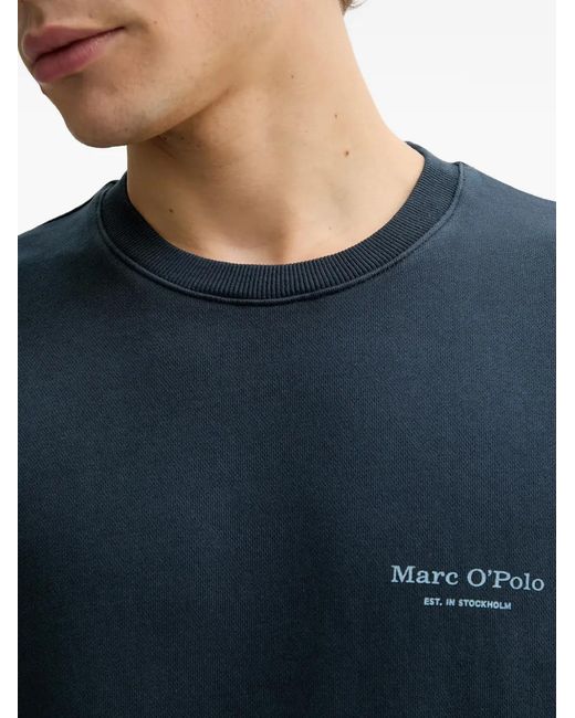 Marc O' Polo Blue Logo-Print Sweatshirt for men