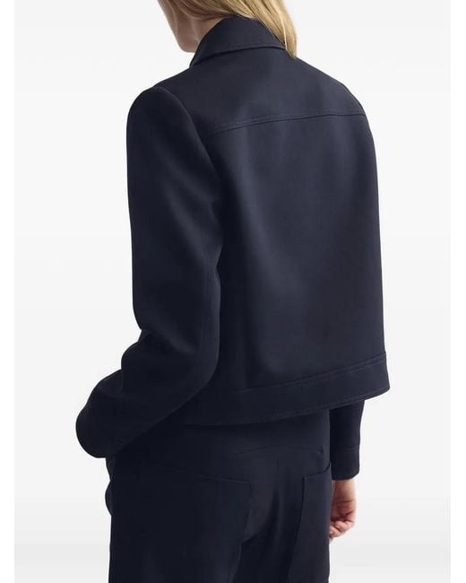 Nili Lotan Blue Susannah Button-Up Jacket
