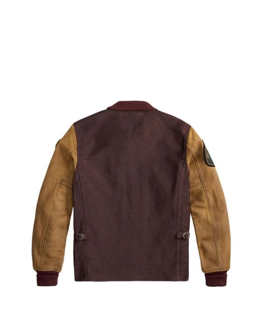RRL Brown Patch Bomber Jacket for men