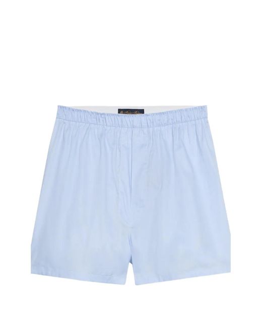 Brooks Brothers Blue Elasticated Cotton Boxers for men