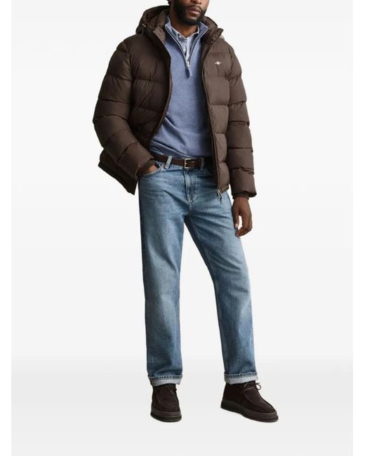 Gant Brown Hooded Padded Jacket for men