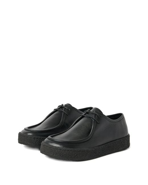 Studio Nicholson Black Leitch Two-Eyelet Leather Boots