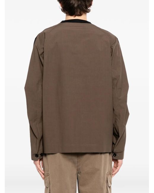 Sacai Black Colour-Block Pocket T-Shirt for men