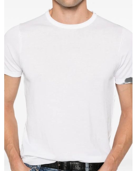 Jeordie's Blue Crew-Neck Short-Sleeve Cotton T-Shirt for men