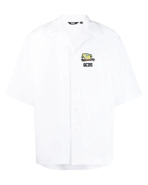 Gcds White Short Sleeved Shirt for men