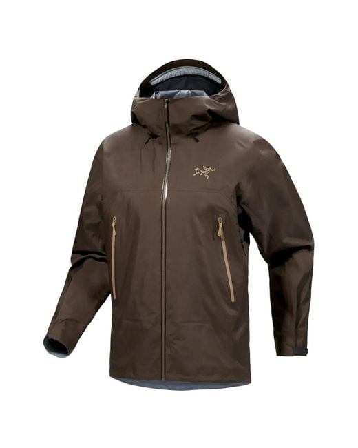 Arc'teryx Brown Beta Sl Zip Fastening Hooded Jacket for men