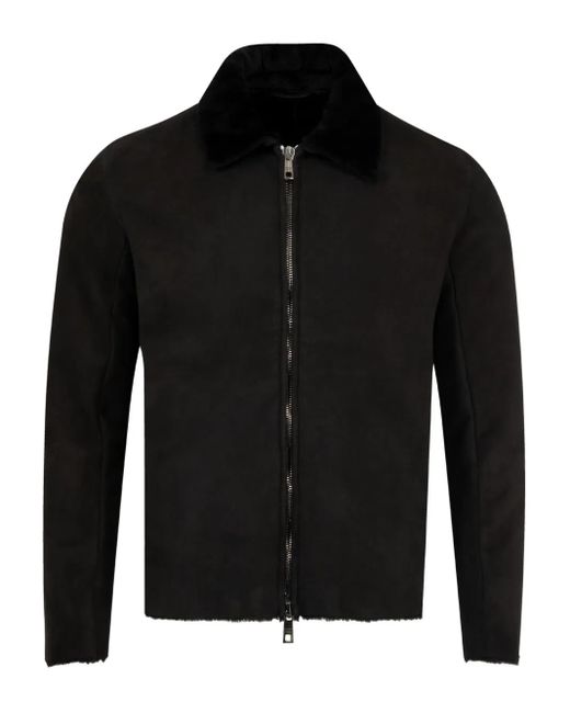Veste En Cuir À Col Cranté Giorgio Brato pour homme en coloris Black
