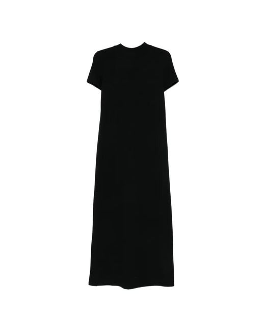 Frankie Shop Black Malo Shor-Sleeves Midi Dress