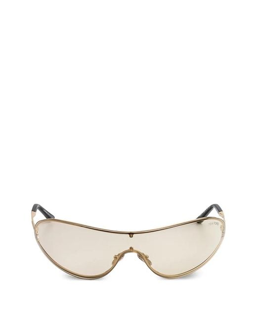 Tom Ford Natural Geometric-Frame Sunglasses