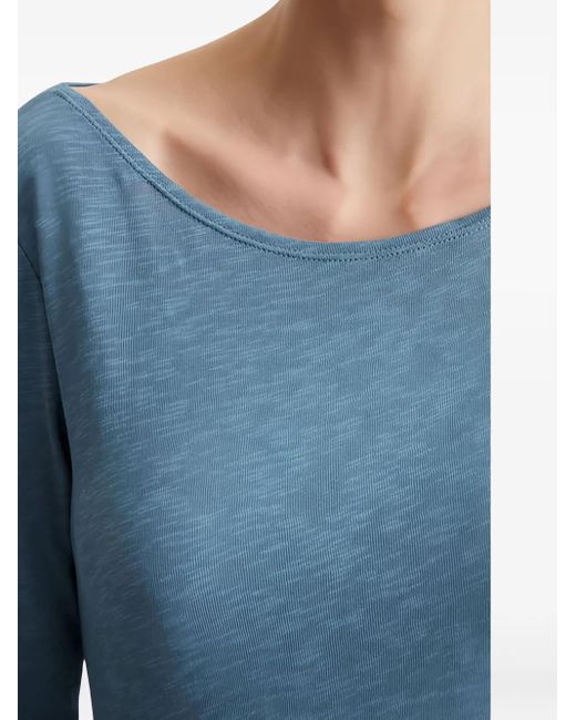 Marc O' Polo Blue Boat-Neck Long-Sleeve Top