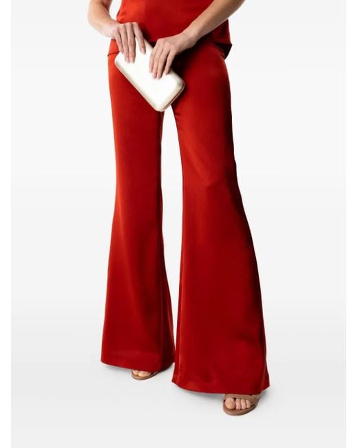 Galvan Satin Flared Trousers