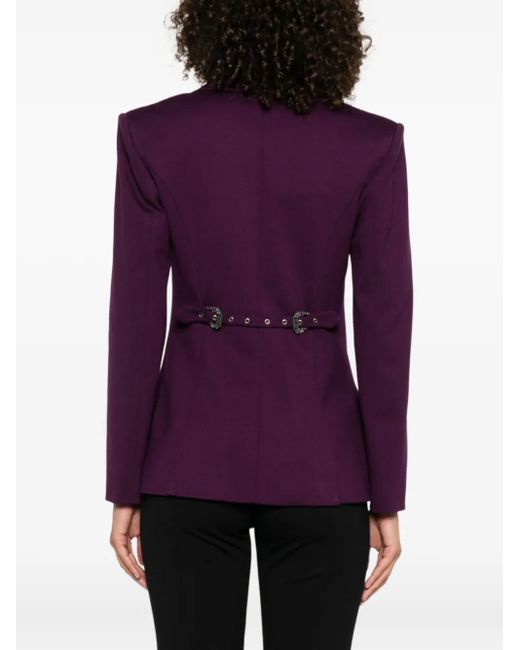 Versace Jeans Couture Blazer Met Enkele Knoop in het Purple