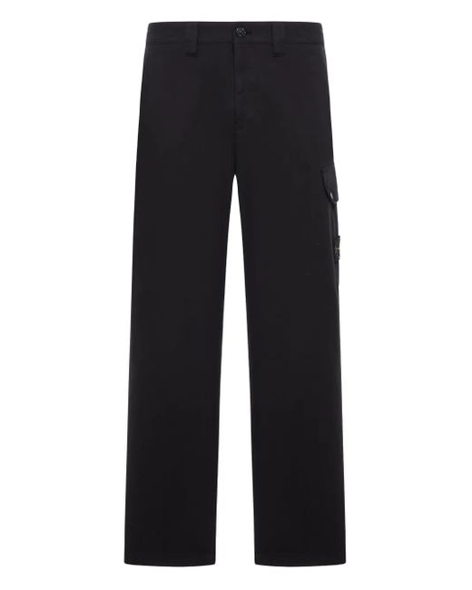 Pantalones rectos con bolsillos tipo cargo Stone Island de hombre de color Blue