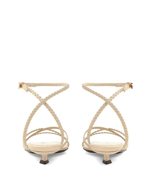 Sergio Rossi White Braid Sandals