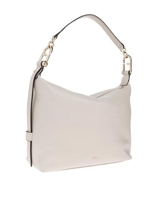 Furla White Medium Tonie Shoulder Bag