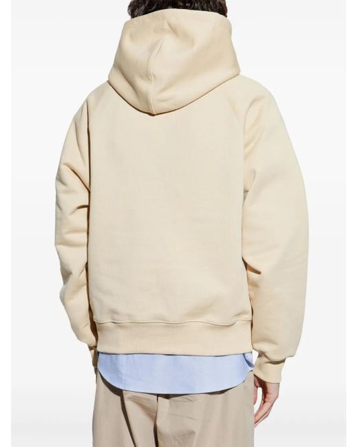 Sudadera Con Capucha De Algodón AMI de color Natural