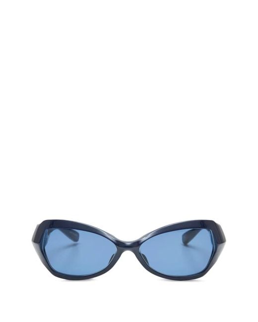 Undercover Blue Geometric-Frame Sunglasses for men