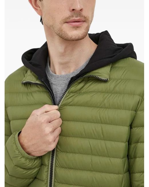 Colmar Green Hooded Quilted Jacket for men