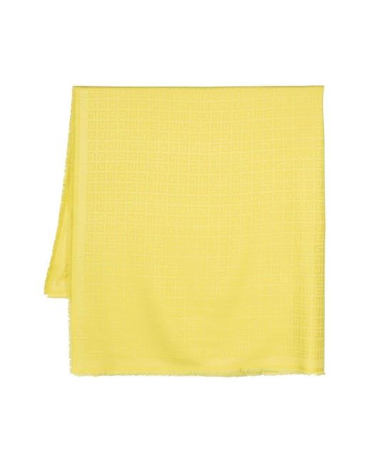 Givenchy Yellow Schal mit Monogramm-Print