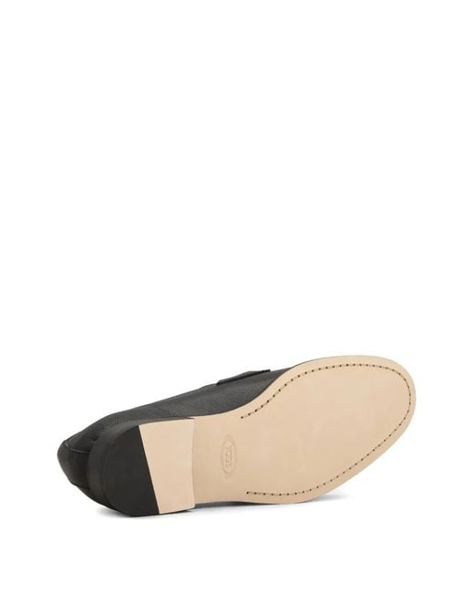Tod's Black Buckle-Detail Loafers